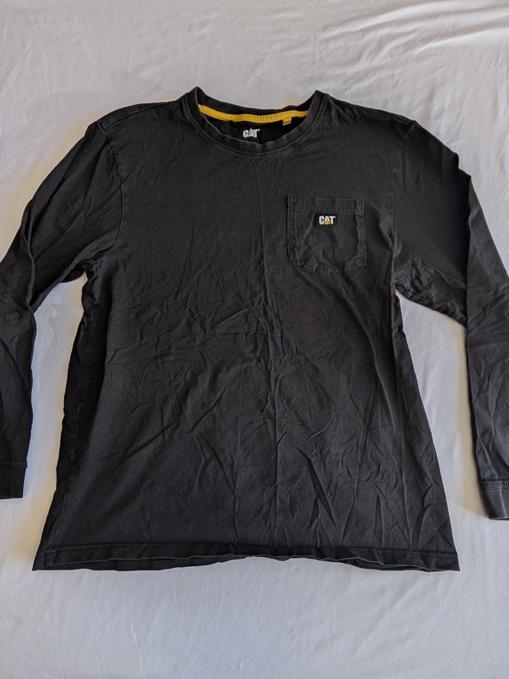 Long Sleeve Pocket T-Shirt in Black